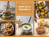 Menu pour la semaine du lundi 28 octobre au dimanche 3 novembre 2024