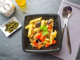 Penne, Thon & Aubergines au Wok