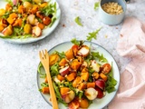 Salade aux patates douces et aux pêches