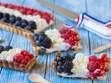 Tarte aux fruits tricolore {bleu, blanc, rouge}