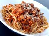 Spaghettis bolognaise vegan sans gluten