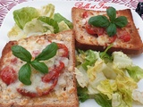 Bruschetta de tomates cerises confites et mozzarella