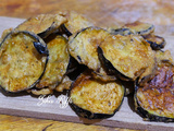 Beignets d'aubergines au parmesan- pâte à frire à l'eau chaude