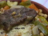 Couscous du vendredi à l' agneau et aux legumes- couscous algerien