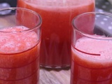 Jus de pastèque et tomate au miel d'acacia