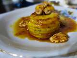 Mille feuilles de pommes fondantes caramel et vanille au sirop de pêches