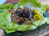 Salade d'aubergines vinaigrette à l'ail de maman- entrée chaude