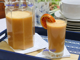 Smoothie oranges- bananes- citron- miel et yaourt nature