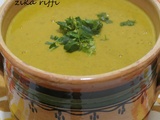 Soupe de lentilles vertes aux légumes et au cumin