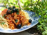 Spaghettis à la puttanesca de maman