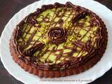 Tarte renversée aux chocolat pistache