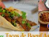 S Tacos au Boeuf, mode Asiatique (Asian Beef Tacos) (Tacos estilo Asiáticos)