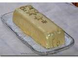 Bûche lingot d'or :entremet caramélia coeur caramel beurre salé