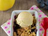 Crumble pomme myrtille et flocons de millet