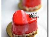 Entremets individuel en forme de coeur