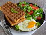 Gaufre salé à la farine de patate douce