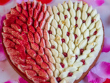 Tarte coeur betterave, framboise et vanille