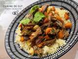 Couscous parfumé et effiloché de canard confit