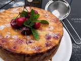 Gâteau clafoutis aux cerises et zestes de citron