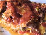 Lasagnes de légumes et jambon sauce tomate maison aux légumes parmesan et gingembre