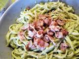 Linguines au bacon sauce au cresson