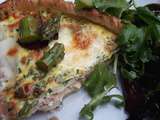 Quiche asperges saumon champignons aux 2 fromages