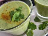 Soupe froide de courgettes aux saveurs indiennes