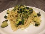 Spaghettis ail piment et courgettes