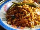 Boulgour ( bulgur pilavi ) a l’émietté de poulet