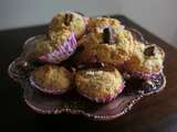 Muffins à la noix de coco, chocolat et fromage blanc