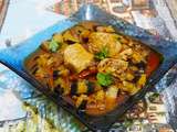 Tajine de poulet aux aubergines et carvi