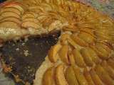 Tarte aux pommes a la crème d'amandes et pâtissière