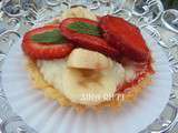 Tartelettes fraises bananes et sirop de fraises a la menthe