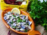 Tellines ou haricots de mer sauce blanche a l’ail et citron