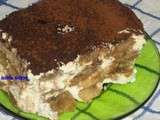 Tiramisu sans mascarpone a ma façon