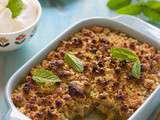 Crumble rhubarbe et menthe fraîche