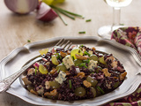 Salade de riz noir aux raisins