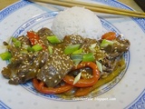 Boeuf sauté aux oignons - sauce brune