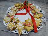 Couronne de Noël en biscuits sablés