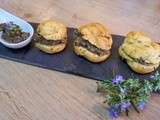 Gougères à la tapenade citronnées et aux herbes de Provence