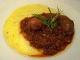 Perugines ou Perrugina, sauce tomate et Polenta crémeuse