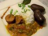 Rougail Saucisses et boudin antillais