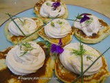 Tarama aux oeufs de cabillaud sur Blinis  maison 