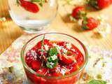 Mousse d’Avocat sous un Tartare de Fraises