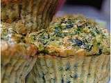 Muffins aux Epinards, à la Roquette et à la Menthe