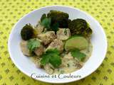 Blanquette de veau verte ( curry vert, coriandre et citron vert)