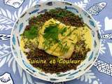 Lentilles et cabillaud au curry de jus de moules