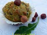 Muffin au potiron et pesto de noisettes/roquette