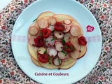 Octobre rose: Carpaccio de pink lady et radis roses