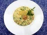 Produit, deux blogueuses : Risotto à la sacamorza fumée, roquette et noix